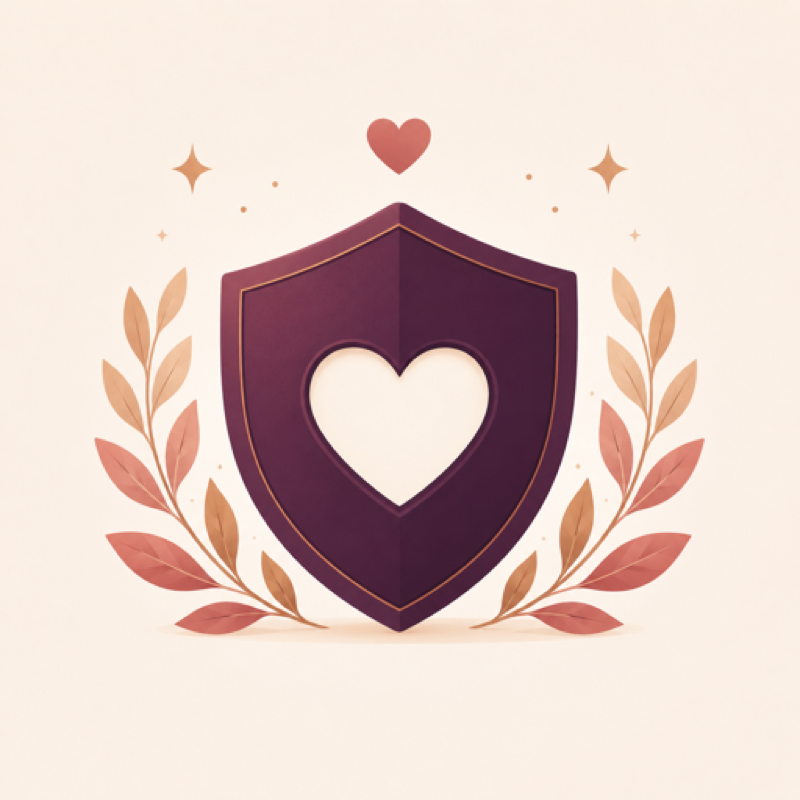 Illustration eines Schildes mit Herz – eure Privatsphäre bei CLOSR